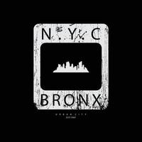 New York City-Typografie-Vektor-T-Shirt-Design vektor