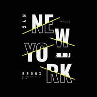 New York City-Typografie-Vektor-T-Shirt-Design vektor