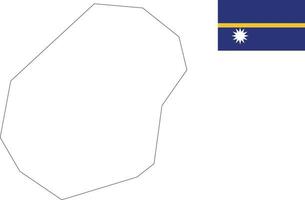 Karte und Flagge von Nauru vektor