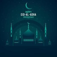 abstrakt religiös glad eid al adha mubarak islamisk vektorillustration vektor