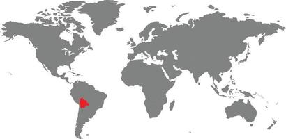 Karte auf der Weltkarte vektor