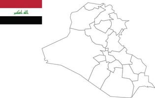 Karte und Flagge des Irak vektor