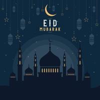 abstrakte religiöse eid mubarak islamische vektorillustration vektor