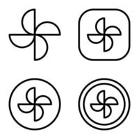 Linienstil-Spielzeug-Windrad-Symbol, kann für Zeichen oder Symbole bei der Arbeit verwendet werden vektor