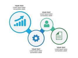 illustration infographic designmall med ikoner och 4 alternativ eller steg. kan användas för process, presentationer, layout, banner, infograf vektor