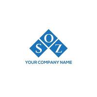 soz brev logotyp design på vit bakgrund. soz kreativa initialer brev logotyp koncept. soz bokstavsdesign. vektor