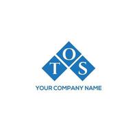 tos-Brief-Logo-Design auf weißem Hintergrund. tos kreative Initialen schreiben Logo-Konzept. tos Briefgestaltung. vektor