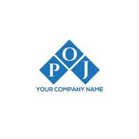 poj brev logotyp design på vit bakgrund. poj kreativa initialer brev logotyp koncept. poj bokstavsdesign. vektor