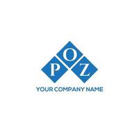 poz kreativa initialer brev logotyp koncept. poz brev design.poz brev logotyp design på vit bakgrund. poz kreativa initialer brev logotyp koncept. poz brev design. vektor