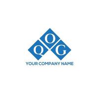 Qog-Brief-Logo-Design auf weißem Hintergrund. qog kreative Initialen schreiben Logo-Konzept. Qog-Buchstaben-Design. vektor