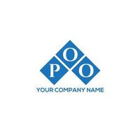 Poo-Brief-Logo-Design auf weißem Hintergrund. poo kreative Initialen schreiben Logo-Konzept. Poo-Brief-Design. vektor