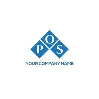 pos-Brief-Logo-Design auf weißem Hintergrund. pos kreative Initialen schreiben Logo-Konzept. pos Briefgestaltung. vektor