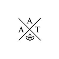 aat brev logotyp design på vit bakgrund. aat kreativa initialer brev logotyp koncept. aat bokstavsdesign. vektor