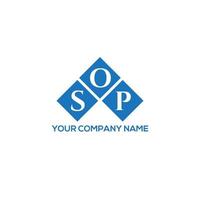 sop-Buchstaben-Logo-Design auf weißem Hintergrund. sop kreative Initialen schreiben Logo-Konzept. Sop-Briefgestaltung. vektor