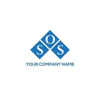 SOS-Brief-Logo-Design auf weißem Hintergrund. sos kreatives Initialen-Buchstaben-Logo-Konzept. sos Briefgestaltung. vektor