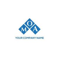 Moa-Brief-Logo-Design auf weißem Hintergrund. moa kreative initialen brief logo konzept. Moa-Buchstaben-Design. vektor