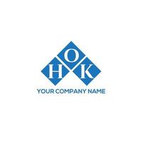 hok kreative Initialen schreiben Logo-Konzept. Hok-Brief-Design.Hok-Brief-Logo-Design auf weißem Hintergrund. hok kreative Initialen schreiben Logo-Konzept. hok Briefgestaltung. vektor