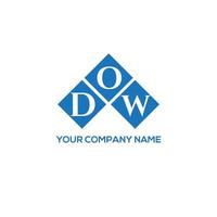 Dow-Brief-Logo-Design auf weißem Hintergrund. Dow kreatives Initialen-Buchstaben-Logo-Konzept. Dow-Briefgestaltung. vektor