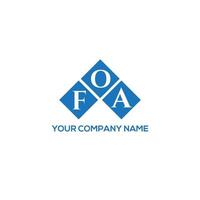 foa-Buchstaben-Logo-Design auf weißem Hintergrund. foa kreatives Initialen-Buchstaben-Logo-Konzept. foa Briefdesign. vektor