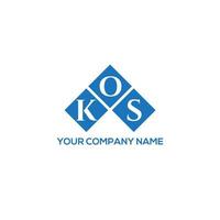 Kos-Brief-Logo-Design auf weißem Hintergrund. kos kreative Initialen schreiben Logo-Konzept. Kos-Briefgestaltung. vektor