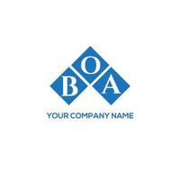 Boa-Brief-Logo-Design auf weißem Hintergrund. boa kreative initialen schreiben logokonzept. Boa-Buchstaben-Design. vektor