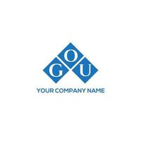 Gou-Brief-Logo-Design auf weißem Hintergrund. gou kreative Initialen schreiben Logo-Konzept. gou Briefgestaltung. vektor