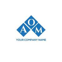 aom-Buchstaben-Logo-Design auf weißem Hintergrund. aom kreative Initialen schreiben Logo-Konzept. aom Briefgestaltung. vektor