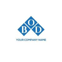 bod brev logotyp design på vit bakgrund. bod kreativa initialer brev logotyp koncept. bod bokstav design. vektor