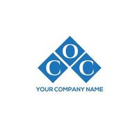 Coc-Brief-Logo-Design auf weißem Hintergrund. coc kreative Initialen schreiben Logo-Konzept. Coc-Buchstaben-Design. vektor
