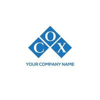 Cox-Brief-Logo-Design auf weißem Hintergrund. Cox kreative Initialen schreiben Logo-Konzept. Cox-Buchstaben-Design. vektor