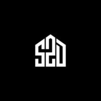 szd brev logotyp design på svart bakgrund. szd kreativa initialer brev logotyp koncept. szd bokstavsdesign. vektor