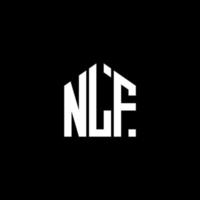 nlf-Buchstaben-Design. nlf-Buchstaben-Logo-Design auf schwarzem Hintergrund. nlf kreative Initialen schreiben Logo-Konzept. nlf-Buchstaben-Design. nlf-Buchstaben-Logo-Design auf schwarzem Hintergrund. n vektor