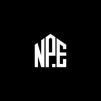 npe-Buchstaben-Logo-Design auf schwarzem Hintergrund. npe kreatives Initialen-Buchstaben-Logo-Konzept. npe Briefgestaltung. vektor