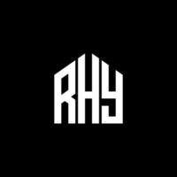 RHY-Brief-Logo-Design auf schwarzem Hintergrund. rhy kreative Initialen schreiben Logo-Konzept. rhy Briefgestaltung. vektor
