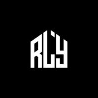rly-Buchstaben-Logo-Design auf schwarzem Hintergrund. rly kreative Initialen schreiben Logo-Konzept. rly Briefgestaltung. vektor