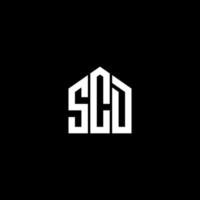 SCD-Brief-Logo-Design auf schwarzem Hintergrund. scd kreatives Initialen-Buchstaben-Logo-Konzept. scd Briefgestaltung. vektor