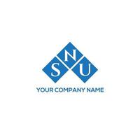 snu kreative Initialen schreiben Logo-Konzept. Snu-Brief-Design.Snu-Brief-Logo-Design auf weißem Hintergrund. snu kreative Initialen schreiben Logo-Konzept. snu Briefgestaltung. vektor