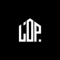 lop-Buchstaben-Design. lop-Buchstaben-Logo-Design auf schwarzem Hintergrund. lop kreative Initialen schreiben Logo-Konzept. lop-Buchstaben-Design. lop-Buchstaben-Logo-Design auf schwarzem Hintergrund. l vektor