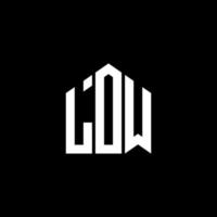 Low-Letter-Design.Low-Letter-Logo-Design auf schwarzem Hintergrund. niedriges kreatives Initialen-Buchstaben-Logo-Konzept. Low-Letter-Design.Low-Letter-Logo-Design auf schwarzem Hintergrund. l vektor