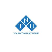 Tnu-Brief-Logo-Design auf weißem Hintergrund. tnu kreative Initialen schreiben Logo-Konzept. tnu Briefgestaltung. vektor