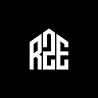 rze-Brief-Design.rze-Brief-Logo-Design auf schwarzem Hintergrund. rze kreative Initialen schreiben Logo-Konzept. rze Briefgestaltung. vektor