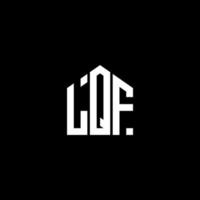 lqf brev logotyp design på svart bakgrund. lqf kreativa initialer brev logotyp koncept. lqf bokstavsdesign. vektor