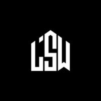 lsw-Buchstaben-Design.lsw-Brief-Logo-Design auf schwarzem Hintergrund. lsw kreative Initialen schreiben Logo-Konzept. lsw-Buchstaben-Design.lsw-Brief-Logo-Design auf schwarzem Hintergrund. l vektor