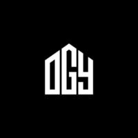 Ogy-Brief-Design.Ogy-Brief-Logo-Design auf schwarzem Hintergrund. ogy kreative Initialen schreiben Logo-Konzept. Ogy-Brief-Design.Ogy-Brief-Logo-Design auf schwarzem Hintergrund. Ö vektor