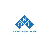 Qnu-Brief-Logo-Design auf weißem Hintergrund. qnu kreatives Initialen-Buchstaben-Logo-Konzept. qnu Briefgestaltung. vektor