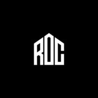 roc-Buchstaben-Logo-Design auf schwarzem Hintergrund. roc kreative Initialen schreiben Logo-Konzept. roc Briefgestaltung. vektor