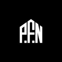 pfn brev logotyp design på svart bakgrund. pfn kreativa initialer brev logotyp koncept. pfn brev design.pfn brev logotyp design på svart bakgrund. vektor