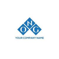 ong-Buchstaben-Logo-Design auf weißem Hintergrund. ong kreative Initialen schreiben Logo-Konzept. lange Briefgestaltung. vektor