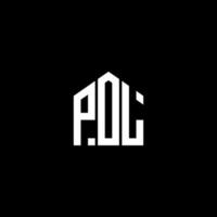 pol-Buchstaben-Design.pol-Buchstaben-Logo-Design auf schwarzem Hintergrund. pol kreative Initialen schreiben Logo-Konzept. pol-Buchstaben-Design.pol-Buchstaben-Logo-Design auf schwarzem Hintergrund. p vektor