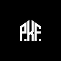 pkf brev logotyp design på svart bakgrund. pkf kreativa initialer bokstavslogotyp koncept. pkf bokstavsdesign. vektor